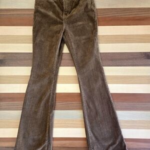 Blue Spice Brown Corduroy Flare Pants Size 1 Juniors Like New